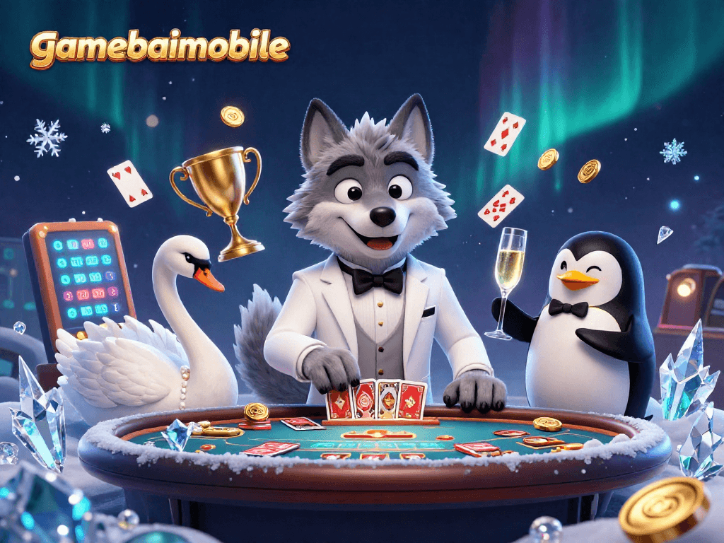 Experience thrilling baccarat action with gamebaimobile's elite characters and casino elements!
