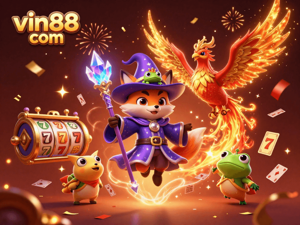Experience thrilling gameplay and vibrant visuals with vin88 com's enchanting illustration.