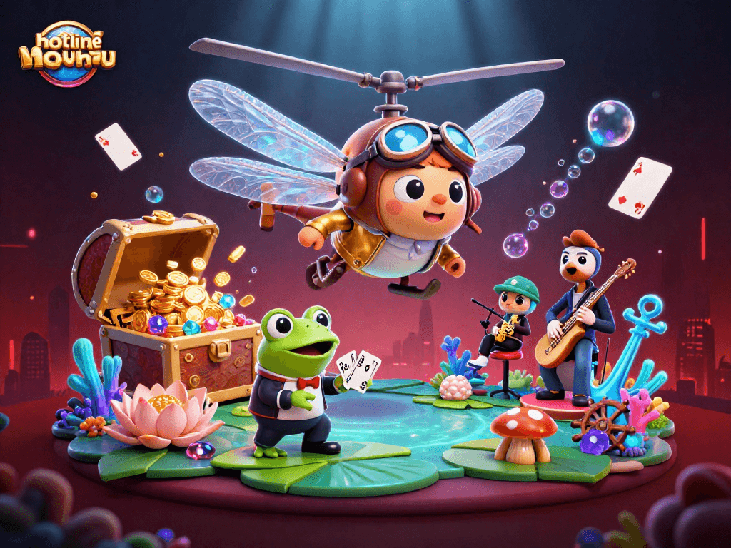 Experience thrilling gaming with hotline-nohu in an exciting lily pad casino world.