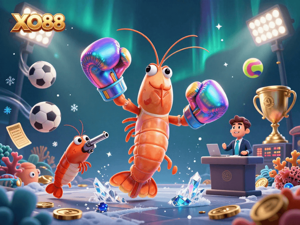XO88 enhances your gambling experience with lively casino fun featuring cartoon aquatic characters.