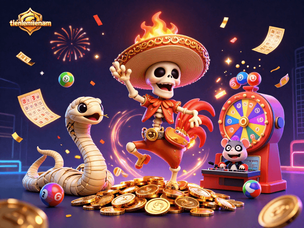 Tienlenmiennam delivering exciting wins through vibrant online gaming experience featuring colorful characters!