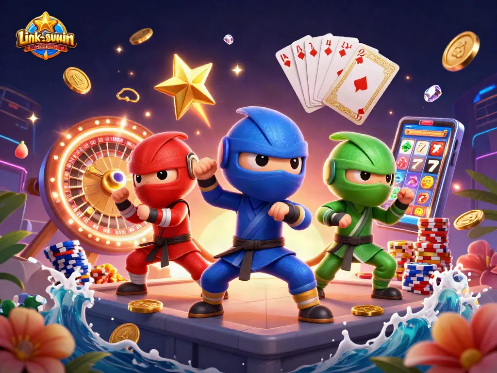 Experience dynamic casino action with link-sunwin's thrilling gameplay scene featuring chameleon ninjas.