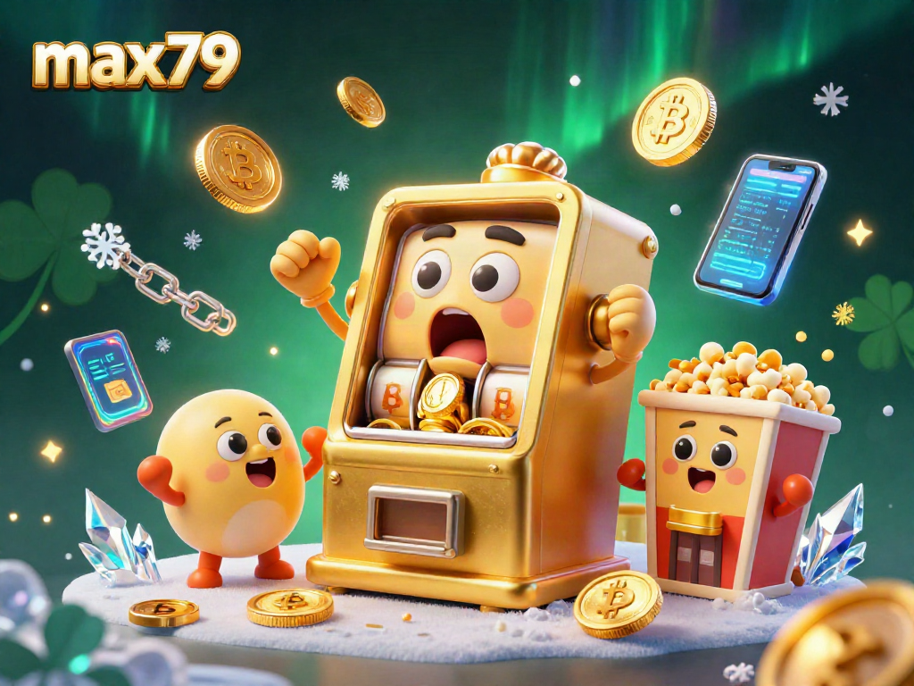 Experience big wins at max79 with exciting casino action and vibrant 3D illustrations highlighting jackpots.