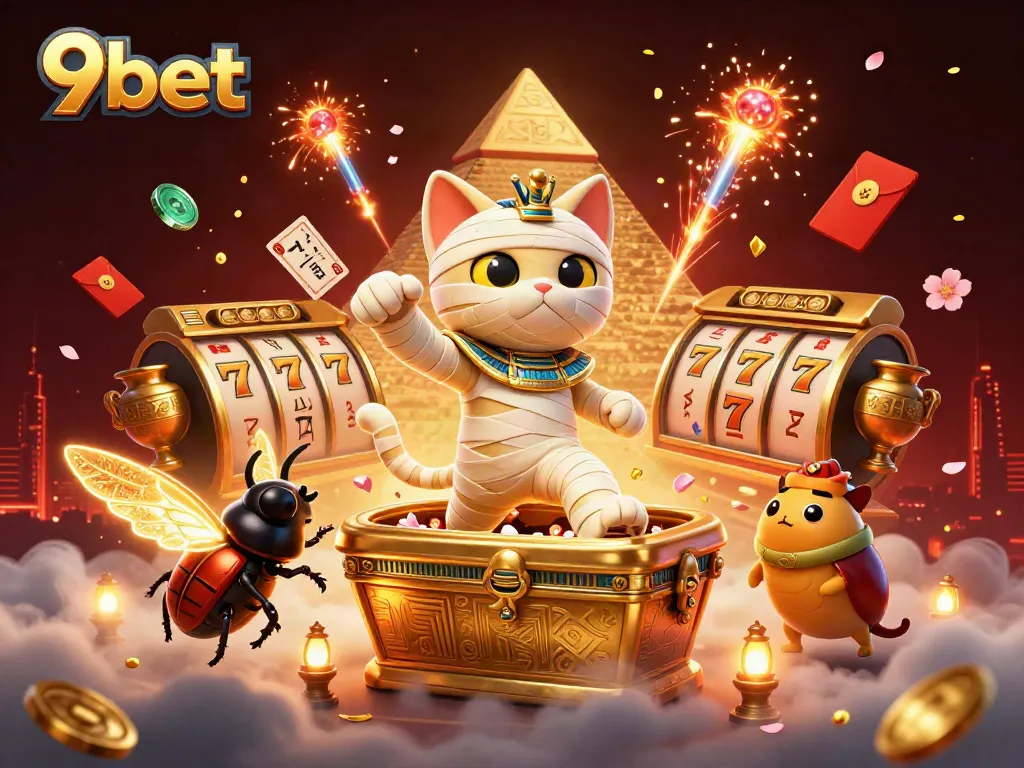 Experience thrilling gaming at 9bet with captivating 3D characters and casino elements.