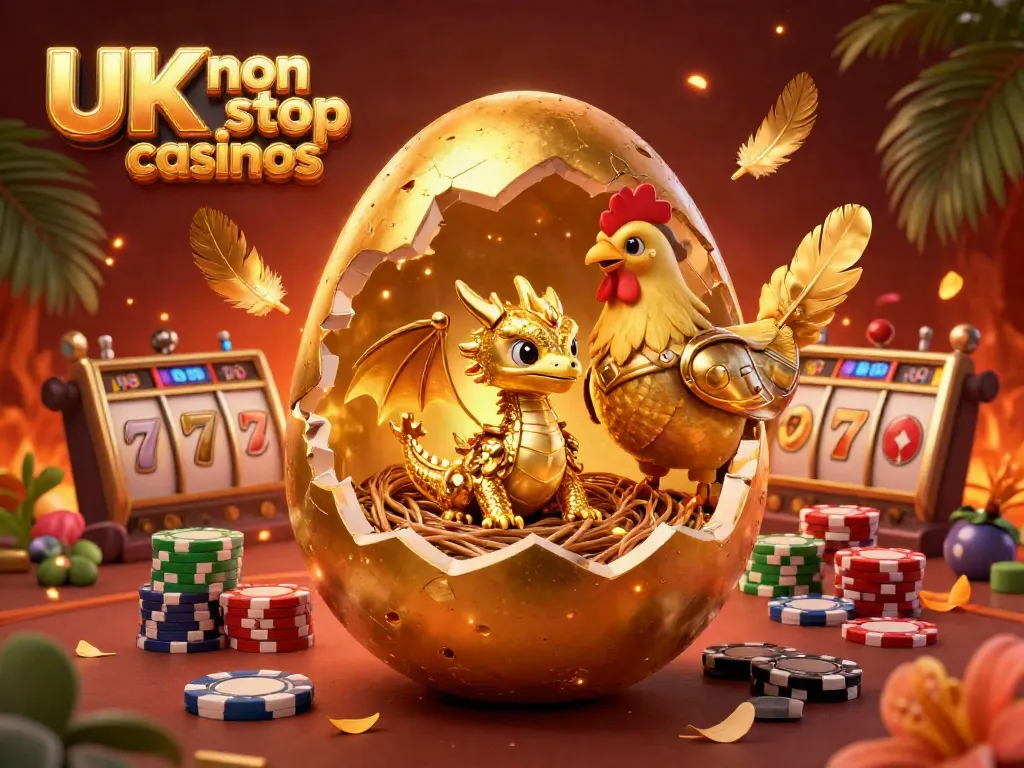 Experience exciting wins at UK non gamstop casinos with vibrant poker chips and stunning golden themes.