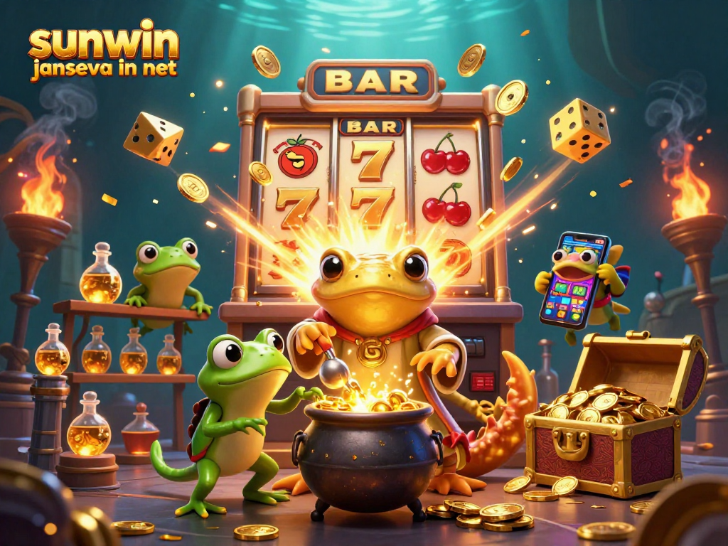 Engage in thrilling play with the sunwin janseva in net showcasing a vibrant casino scene packed with excitement.