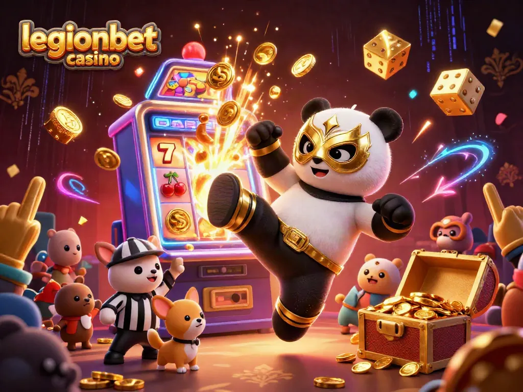 Experience the excitement of legionbet casino with vibrant characters and dynamic casino elements.