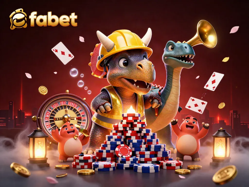 Engage in thrilling betting adventures at fabet with a vibrant 3D casino scene showcasing excitement and strategy.