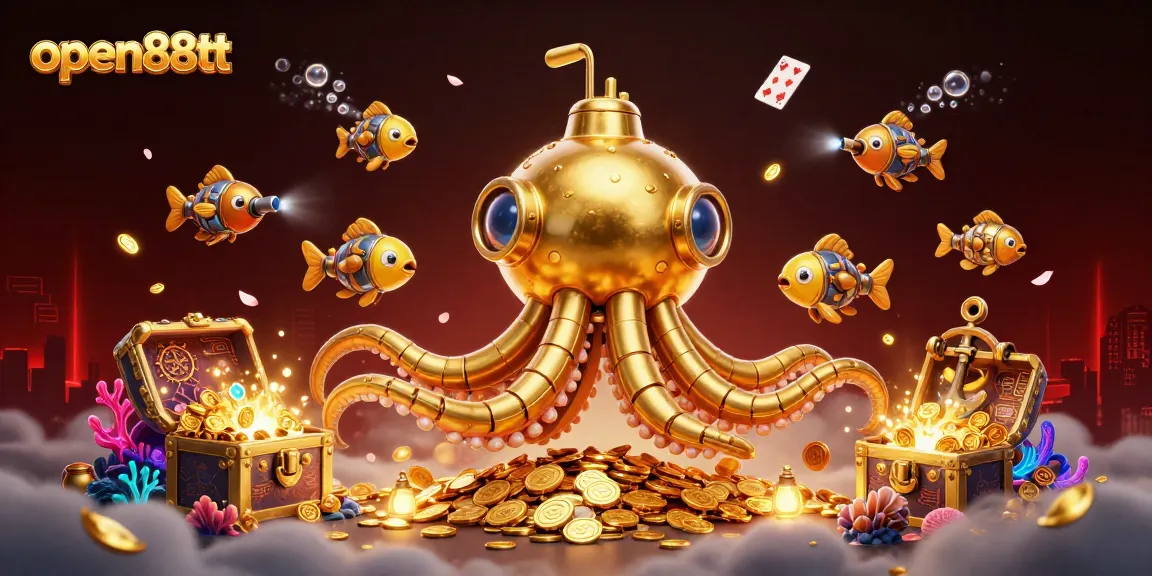 Spin to win with open88tt in this vibrant, engaging casino scene filled with gold coins and dynamic game elements.