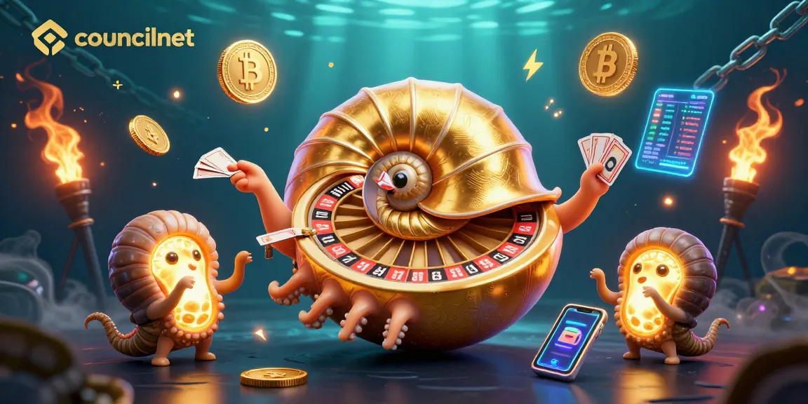 Spin the roulette wheel with councilnet's dazzling new 3D assets featuring a giant nautilus and crypto elements.