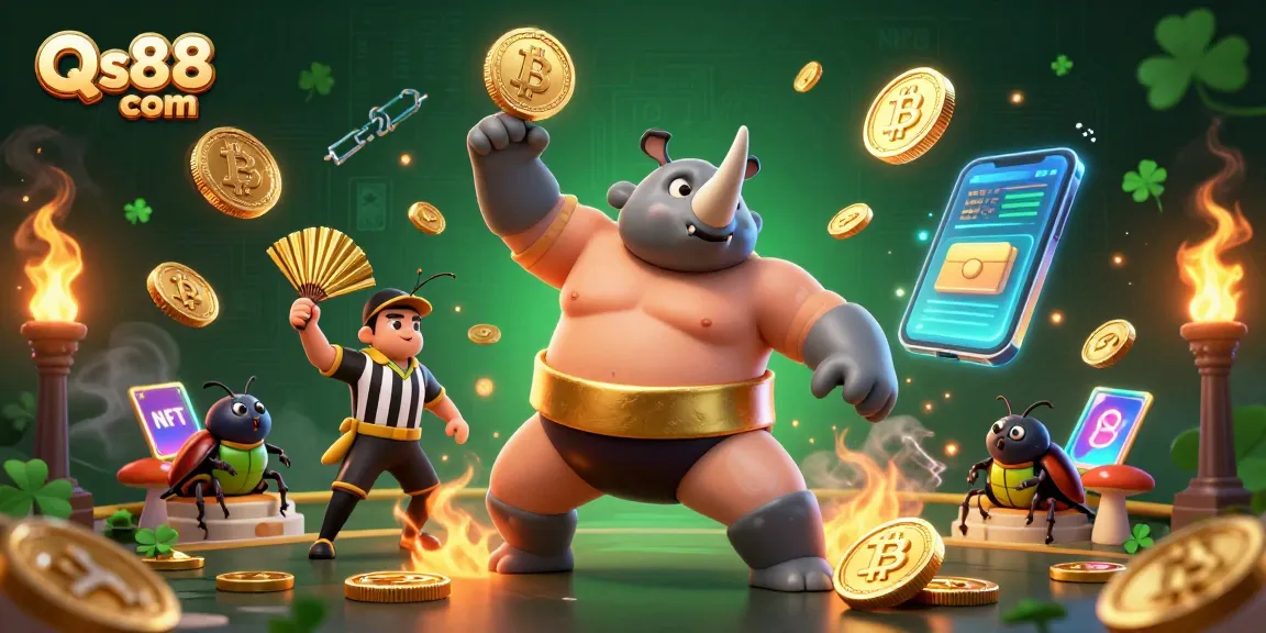 Witness the exciting action at Qs88 com with a rhinoceros beetle champion stomping to win big.