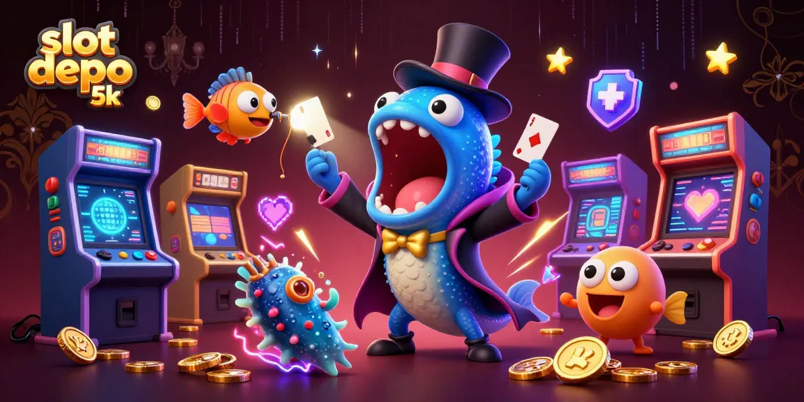 Engage in thrilling gameplay with slot depo 5k featuring lively underwater characters in a magical 3D scene.