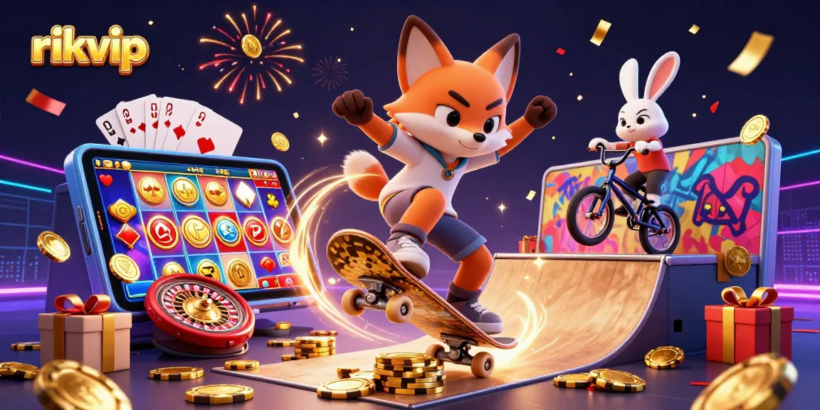 Experience thrilling gameplay at rikvip with a vibrant scene of casino fun and excitement.