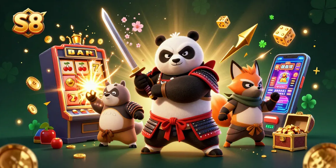 Experience thrilling S8 gaming with vibrant characters and jackpot excitement in this dynamic casino scene.